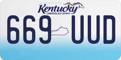 KY license plate 669UUD