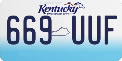 KY license plate 669UUF