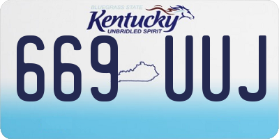 KY license plate 669UUJ