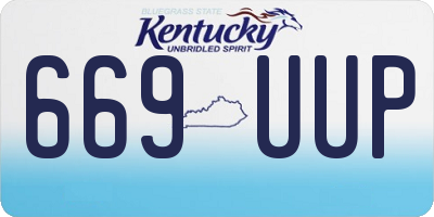 KY license plate 669UUP