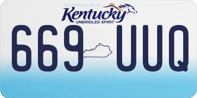 KY license plate 669UUQ
