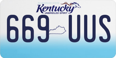 KY license plate 669UUS