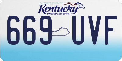 KY license plate 669UVF