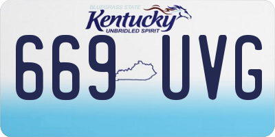 KY license plate 669UVG