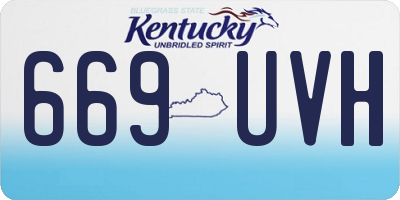 KY license plate 669UVH