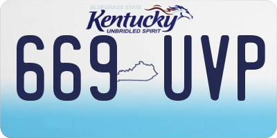 KY license plate 669UVP