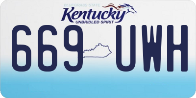 KY license plate 669UWH