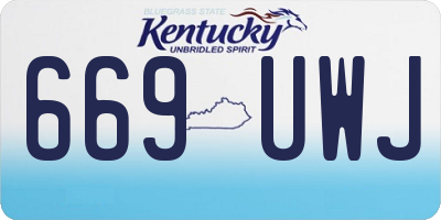 KY license plate 669UWJ