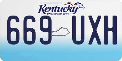 KY license plate 669UXH