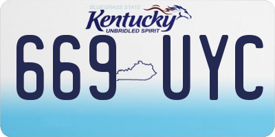 KY license plate 669UYC