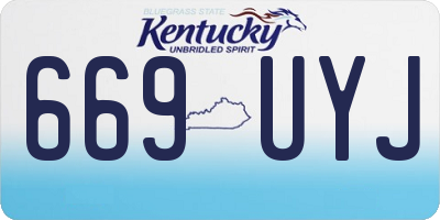 KY license plate 669UYJ