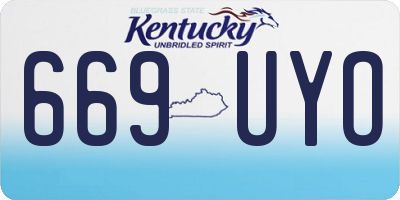 KY license plate 669UYO
