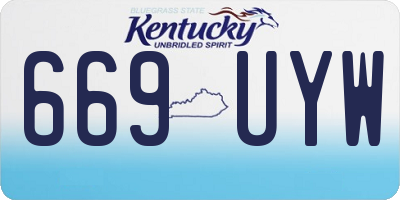 KY license plate 669UYW