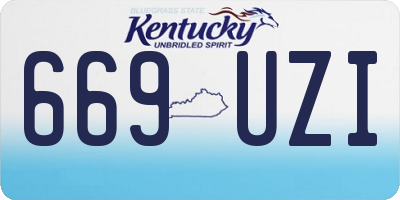 KY license plate 669UZI