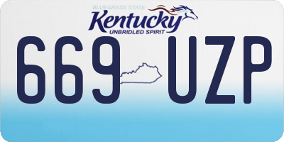 KY license plate 669UZP