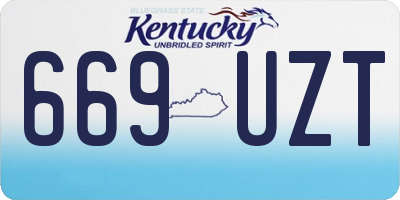 KY license plate 669UZT