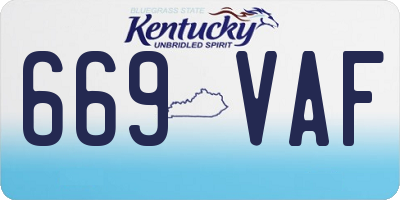 KY license plate 669VAF