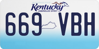 KY license plate 669VBH