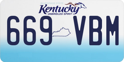KY license plate 669VBM