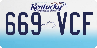 KY license plate 669VCF