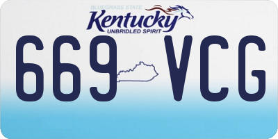 KY license plate 669VCG