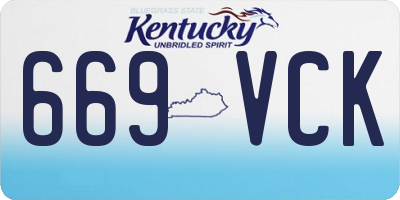 KY license plate 669VCK