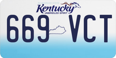 KY license plate 669VCT