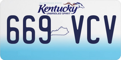 KY license plate 669VCV