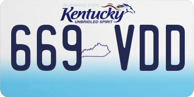 KY license plate 669VDD