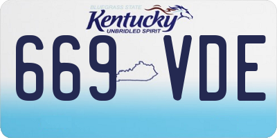 KY license plate 669VDE