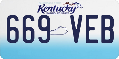KY license plate 669VEB