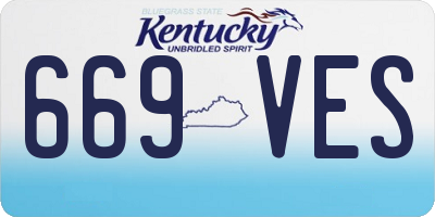 KY license plate 669VES