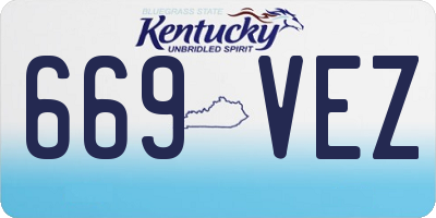 KY license plate 669VEZ
