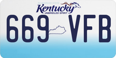 KY license plate 669VFB