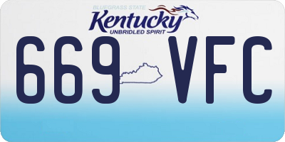 KY license plate 669VFC