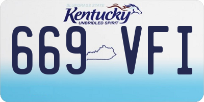 KY license plate 669VFI