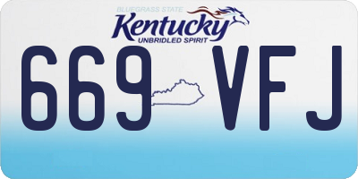 KY license plate 669VFJ
