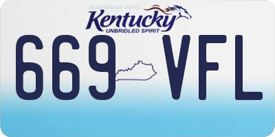 KY license plate 669VFL