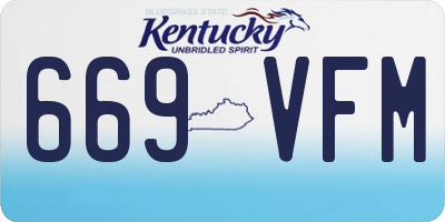 KY license plate 669VFM