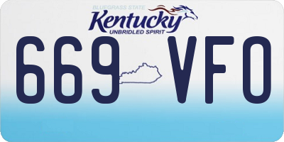 KY license plate 669VFO