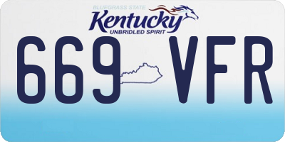 KY license plate 669VFR