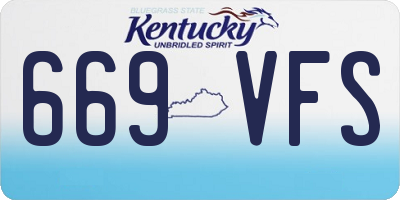 KY license plate 669VFS