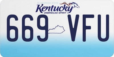 KY license plate 669VFU