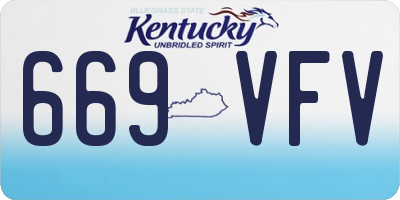 KY license plate 669VFV