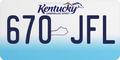 KY license plate 670JFL