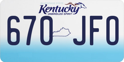 KY license plate 670JFO