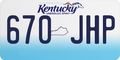 KY license plate 670JHP