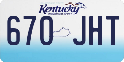 KY license plate 670JHT