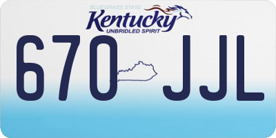 KY license plate 670JJL