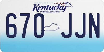 KY license plate 670JJN